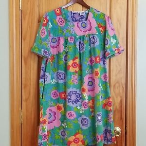 Tropical Print Muumu Dress